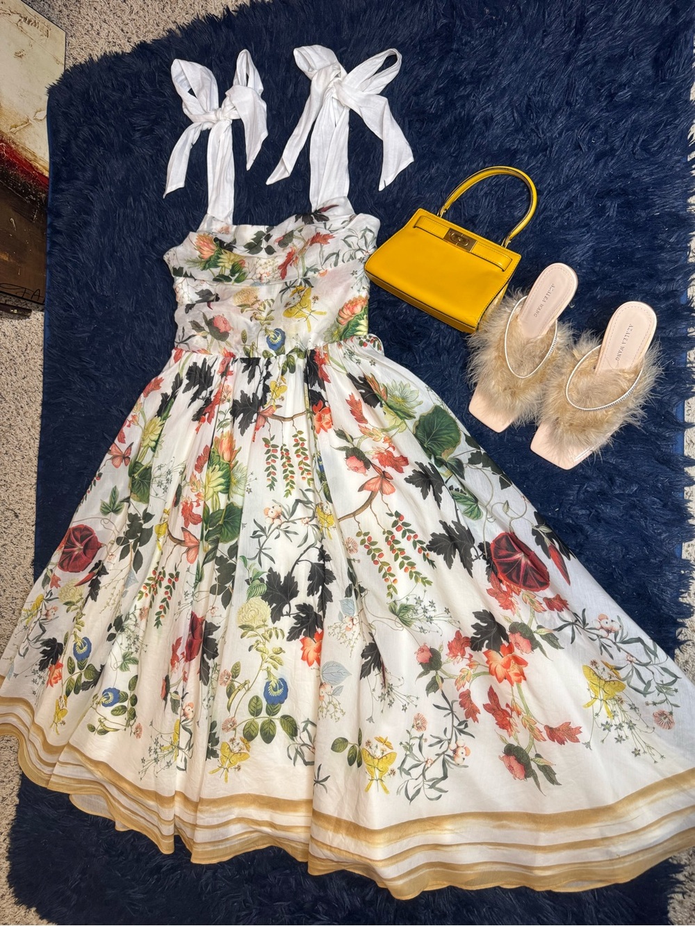 NWOT Alice + Olivia Haven Corset Flared Floral Print Midi Dress. Size 10/M - Picture 16 of 16
